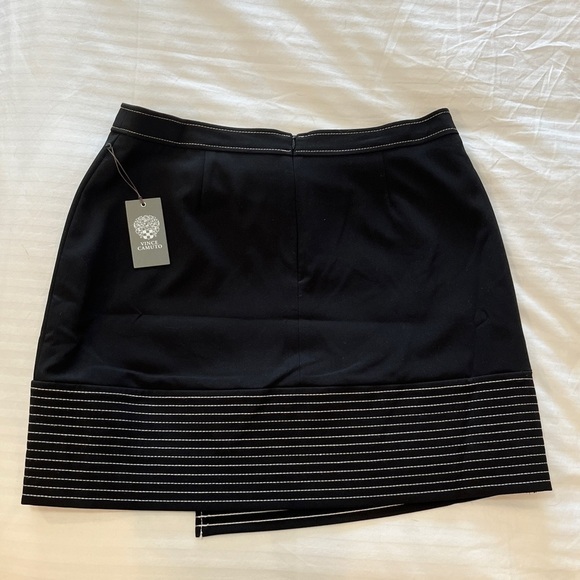 Vince Camuto Womens Black Faux Wrap Asymmetric Night Out Mini Skirt 14 NWT - Picture 8 of 15
